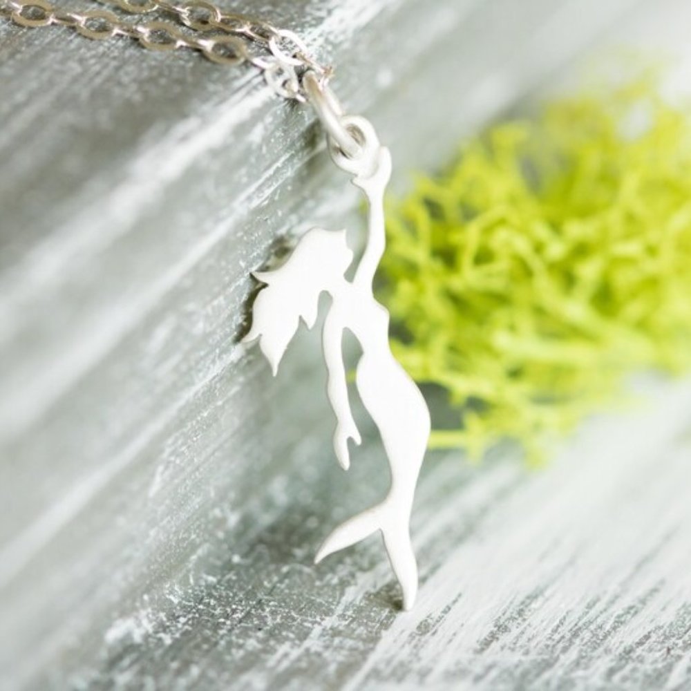 BeCharmedAndCompany sterling silver mermaid necklace